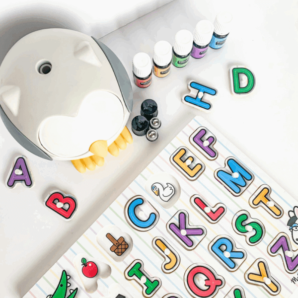 Starterkit met Feather the Owl Diffuser – kindvriendelijke diffuser in uilvorm met 12 etherische oliën, draagolie en NingXia Red voor natuurlijke ondersteuning bij kinderen